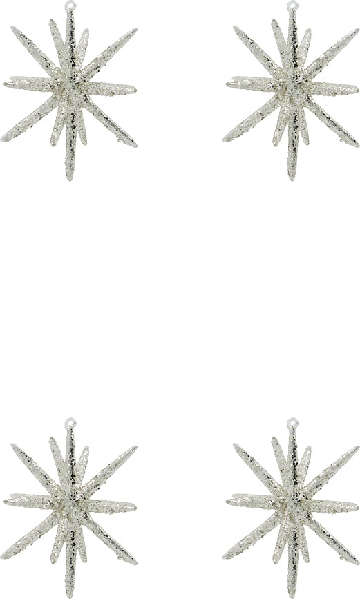 Spike Ukrasi Za Bor 12 cm bijeli 4 kom.