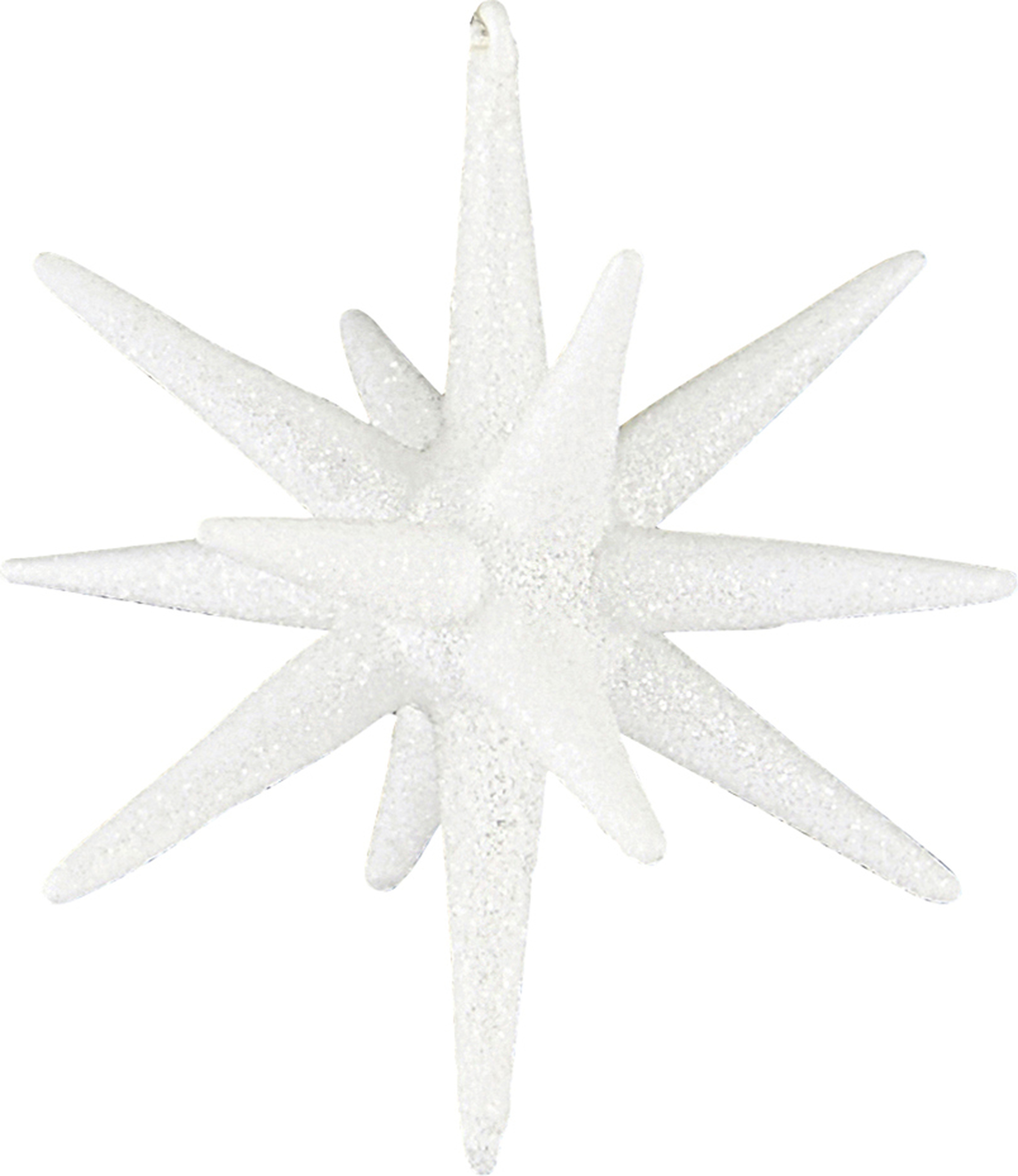 Spike Christbaumschmuck 7,5 cm weiß 4 St.