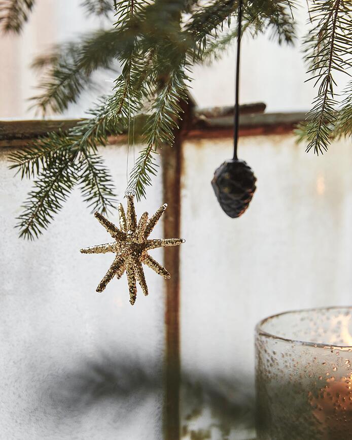 Spike Χριστουγεννιάτικα Στολίδια, 7,5 cm, λευκά, 4 τμχ