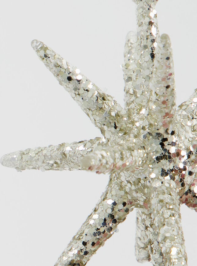 Spike Ornements de Noël 7,5 cm, blancs, Lot de 4