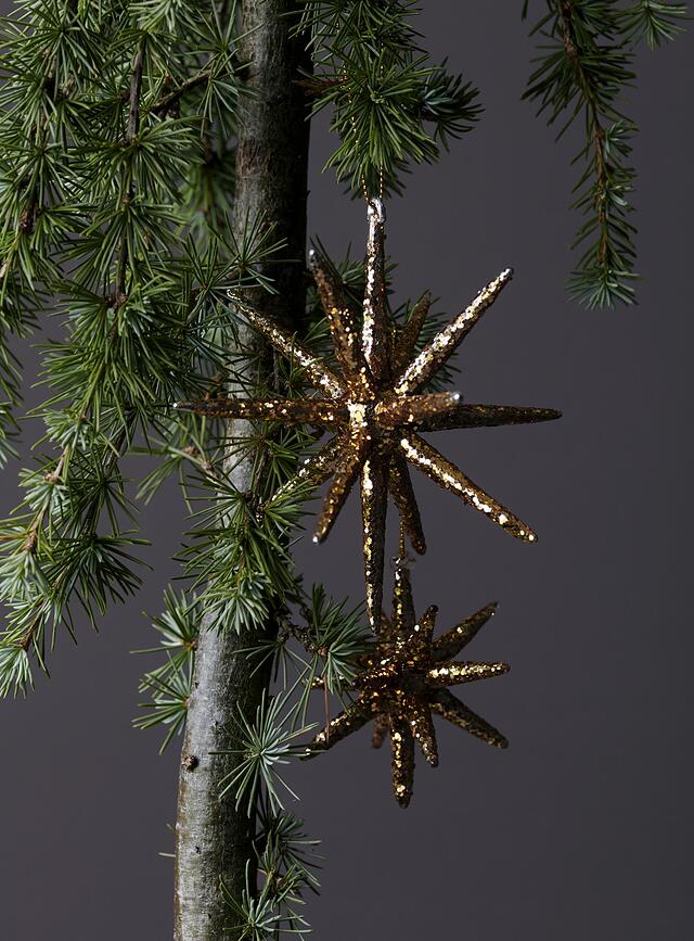 Spike Ornements de Noël 7,5 cm, blancs, Lot de 4