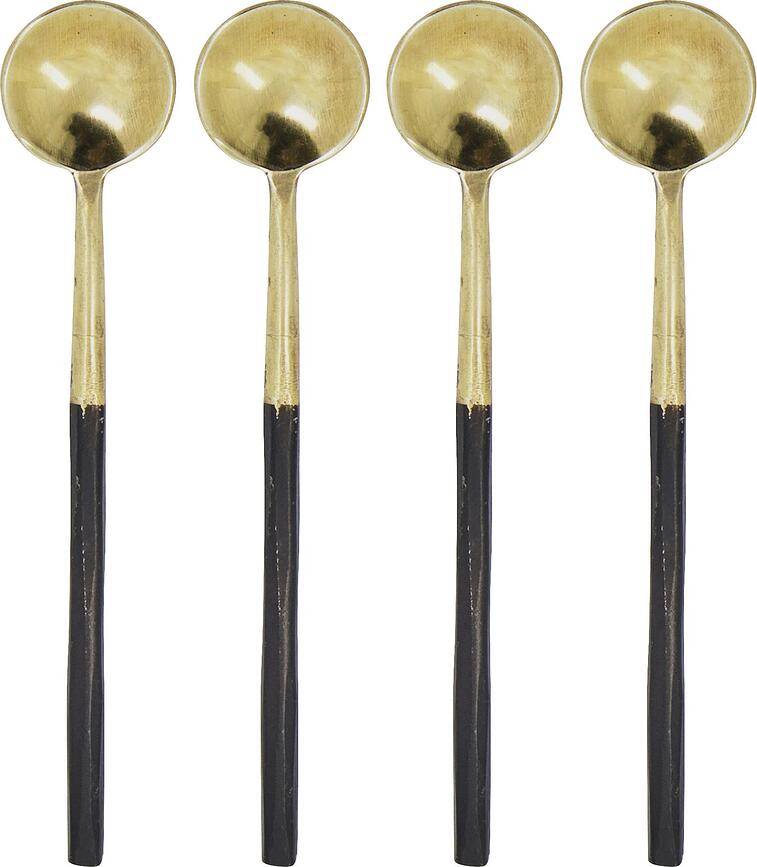 Spoon Cuillères, laiton antique, Lot de 4