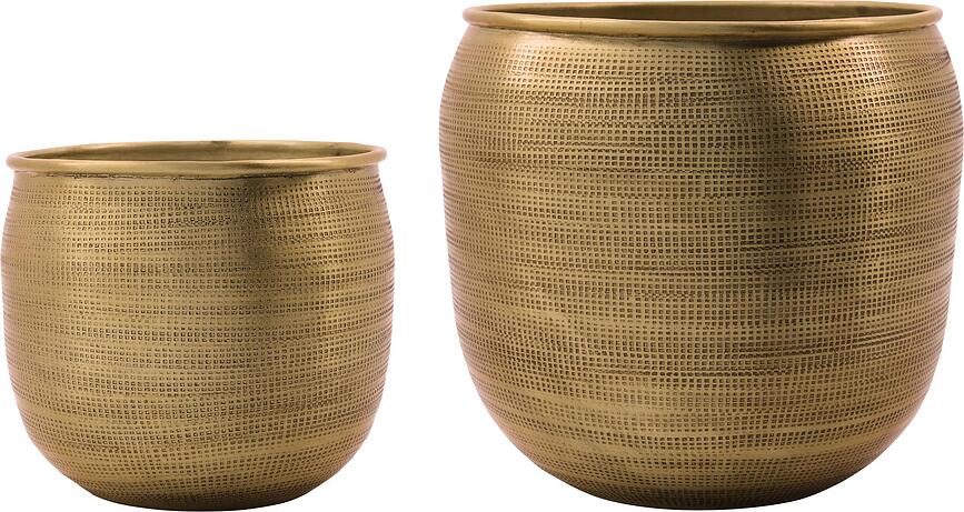 Spot Cache-pots dorés, Lot de 2