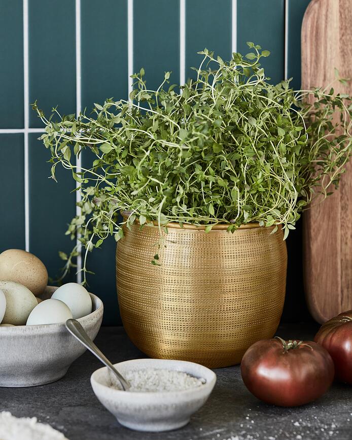 Spot Lončki za rože, zlati, 2 kosa