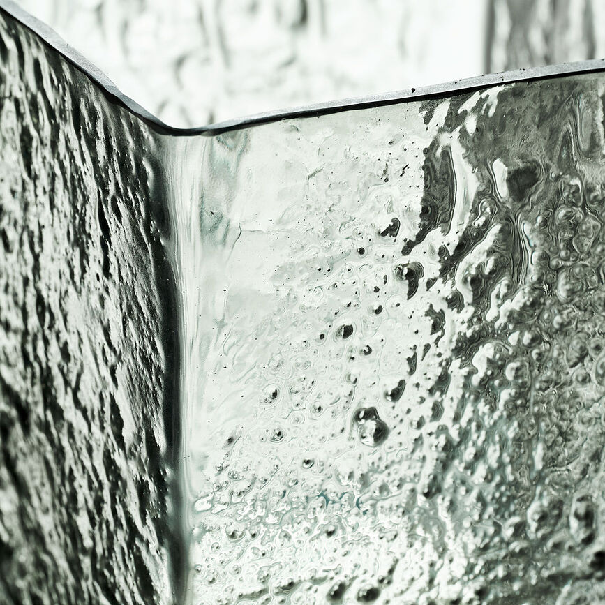 Square Vase, 18 cm, bleu clair