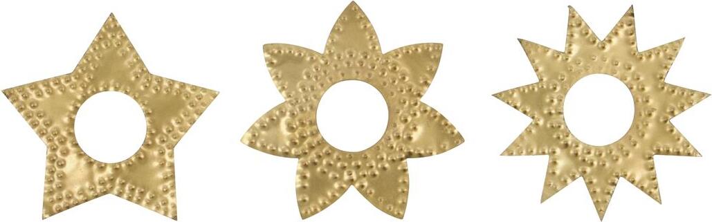 Star Kerzendeckel Messing 3 St.