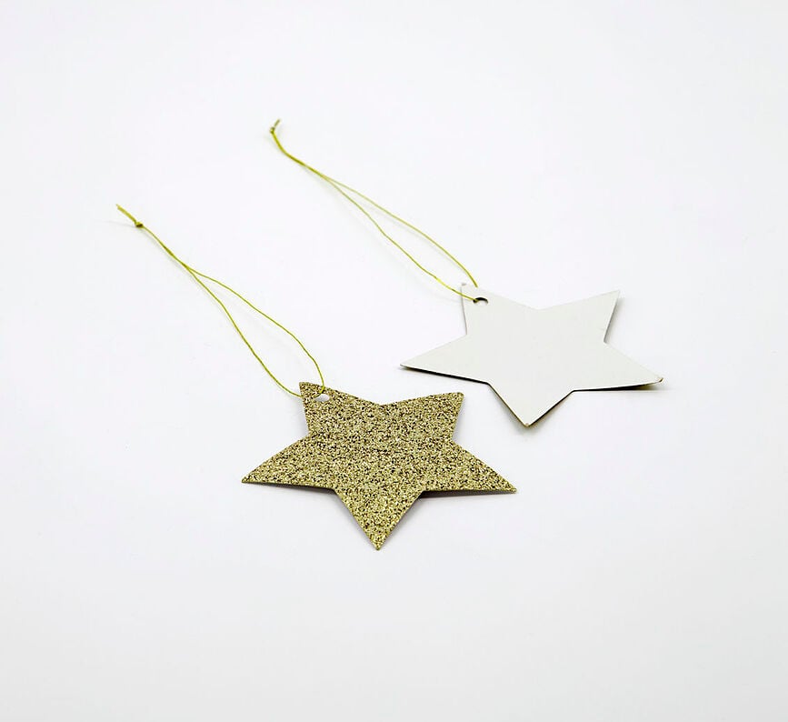 Star Privjesci dekorativni zlatni 12 kom.