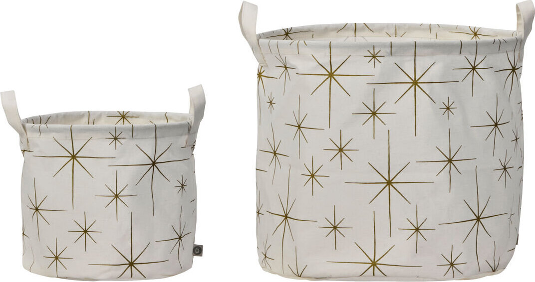 Stars Aufbewahrungsboxen 30 cm, Gebrochenes Weiß, 2 St.