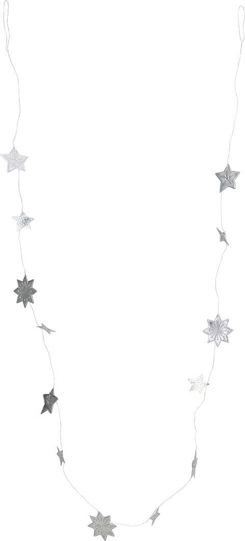Stars Girlande 200 cm, silberfarben
