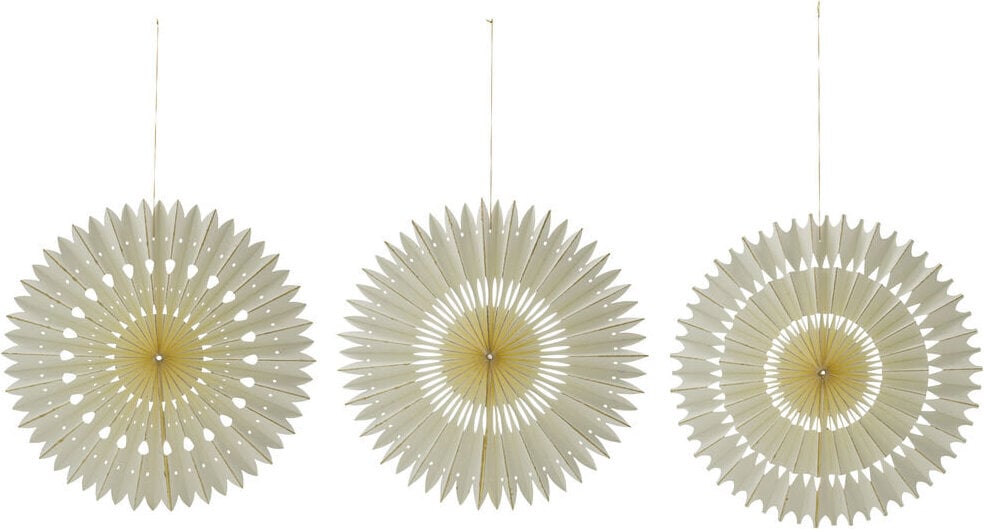 Stelle Christbaumschmuck Stern 20 cm, Gebrochenes Weiß, 3 St.