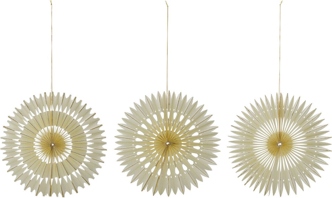 Stelle Christbaumschmuck Stern 30 cm, Gebrochenes Weiß, 3 St.