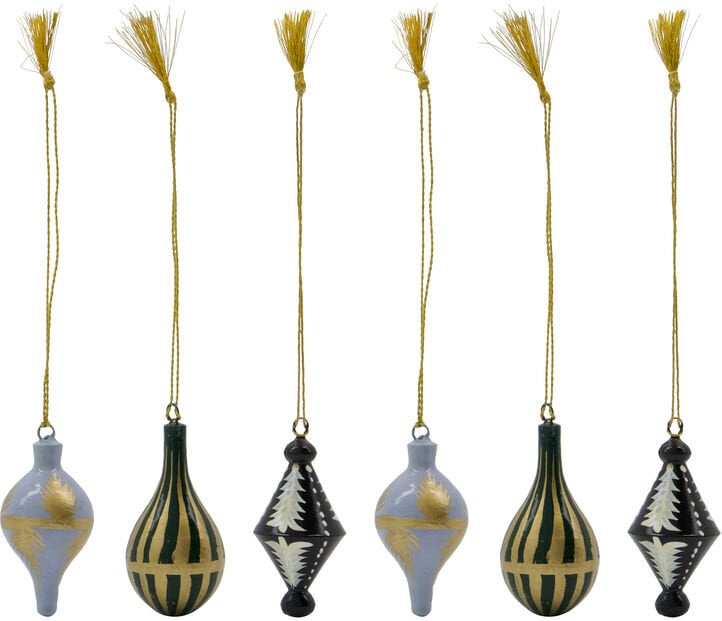 Stero Christbaumschmuck 6,5 cm, bunt, 6 St.