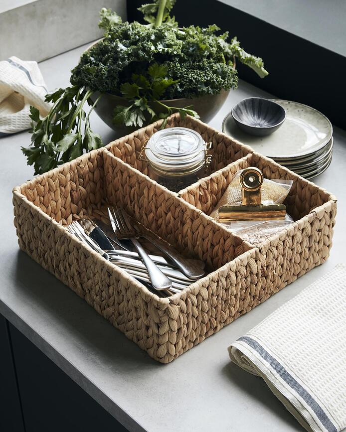 Store Natural Koš za shranjevanje s predelki, 12 x 40 cm