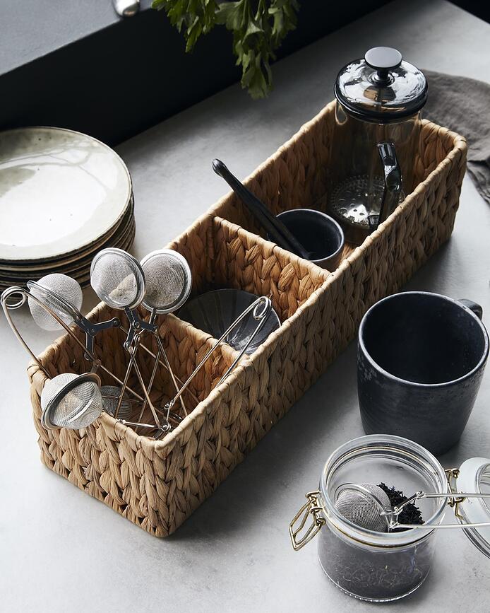 Store Natural Panier de Rangement avec compartiments, 12 x 40 cm