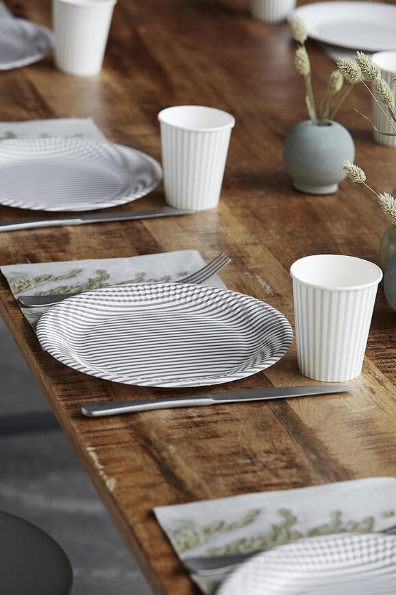 Stribe Kozarci papirnati, sivi, 12 kosov