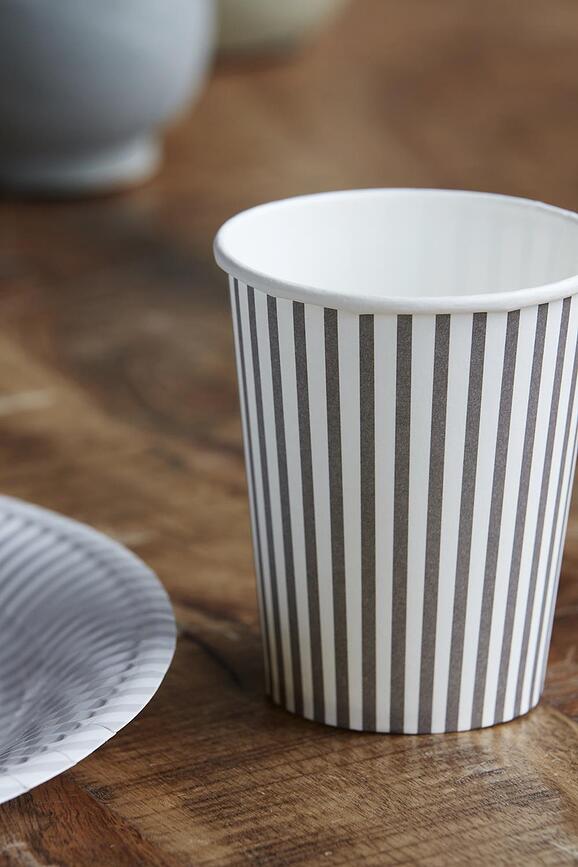 Stribe Kozarci papirnati, sivi, 12 kosov