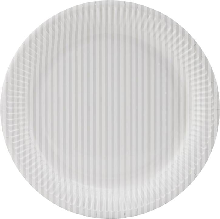 Stribe Papierteller beige 12 St.