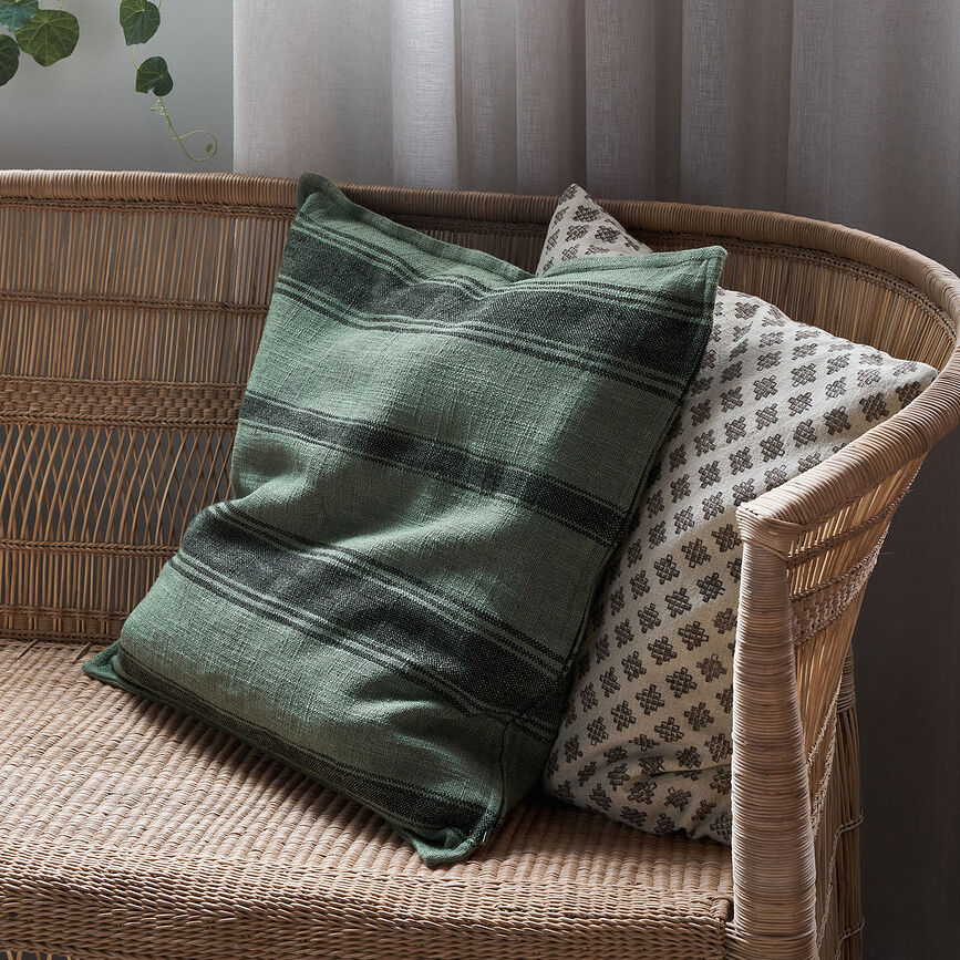 Suto Housse de Coussin 50 x 50 cm, verte