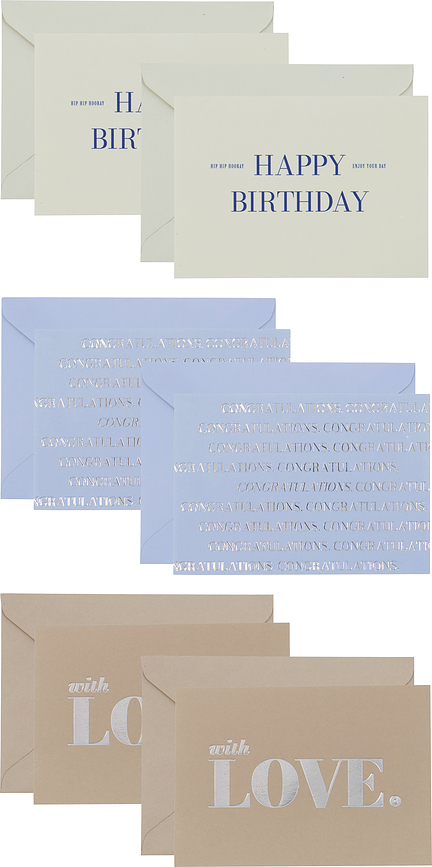 Tarjetas de felicitación de papel con sobres HDGreeting, 6 unidades