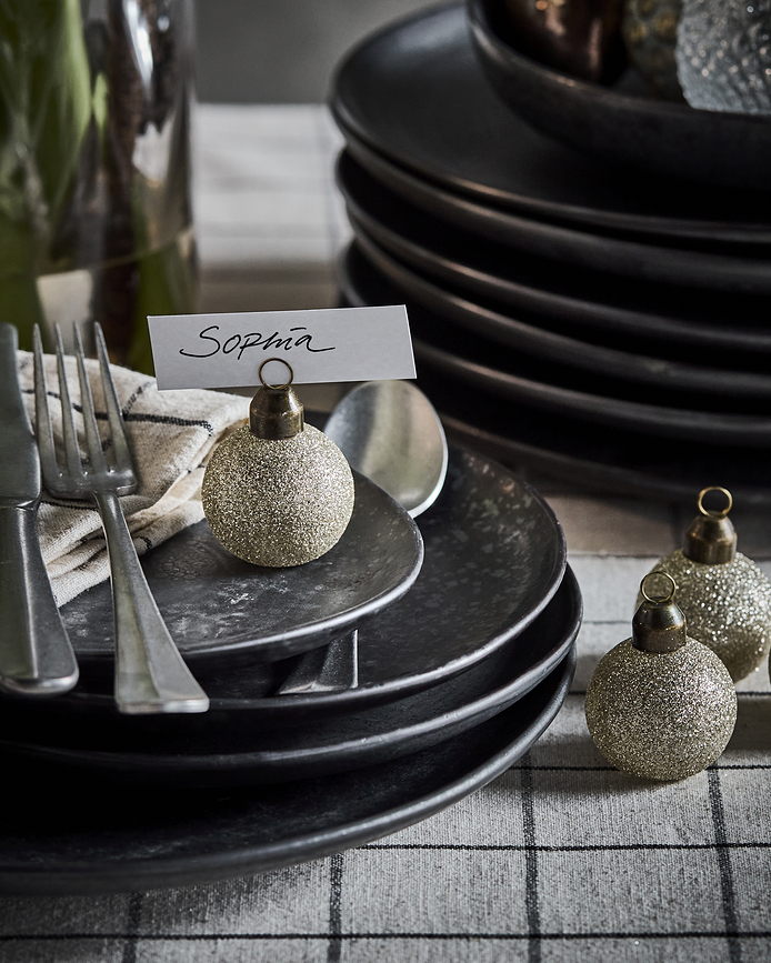 Tarjeteros de Mesa HDVisit, diseño de bola, dorados, 6 unidades