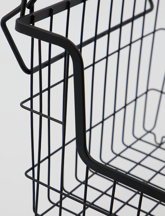 Taw Panier de Rangement avec poignées, 26,7 cm, noir mat