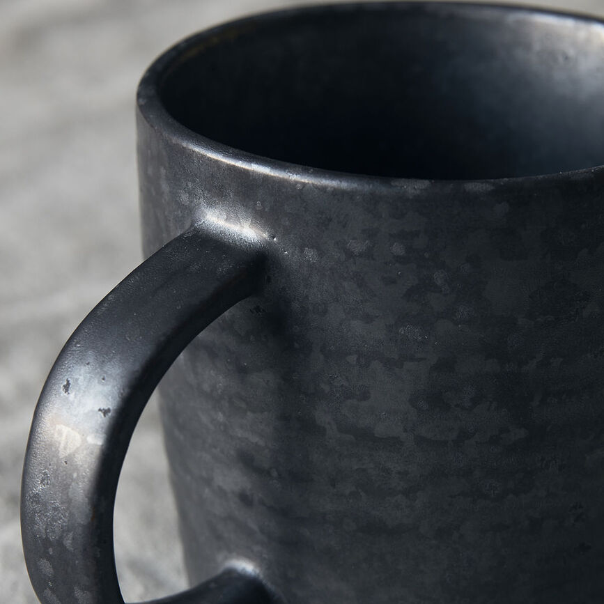 Taza Pion, gris y blanco