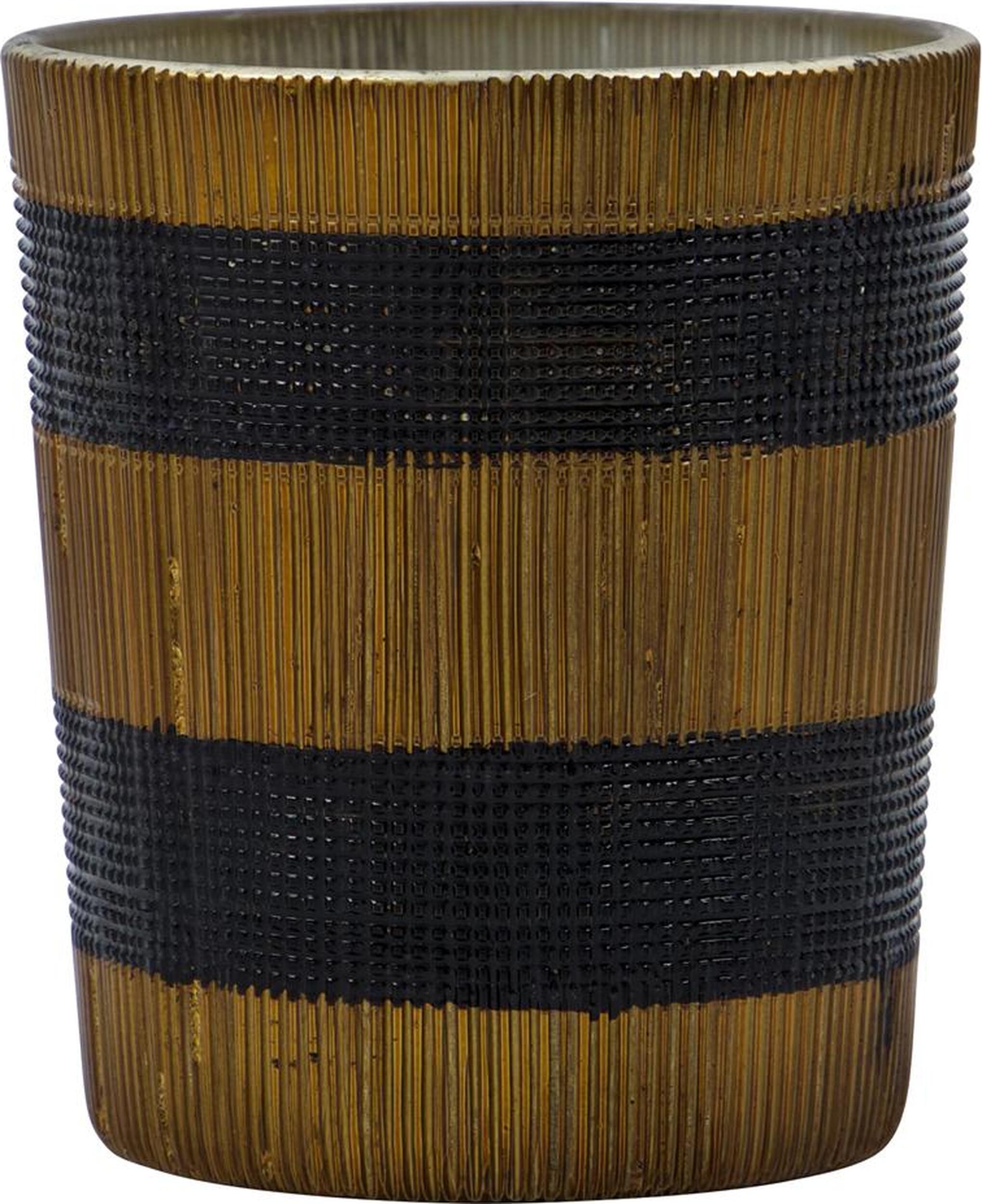 Teelichthalter Stripe, braun, 2 St.
