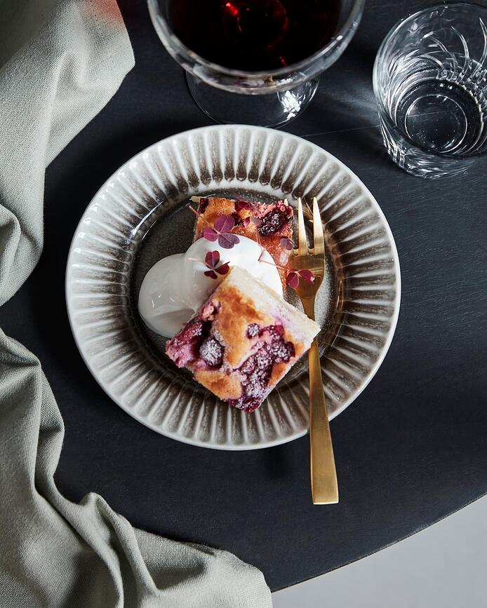 Tenedores de postre Golden, acabado dorado, 4 unidades