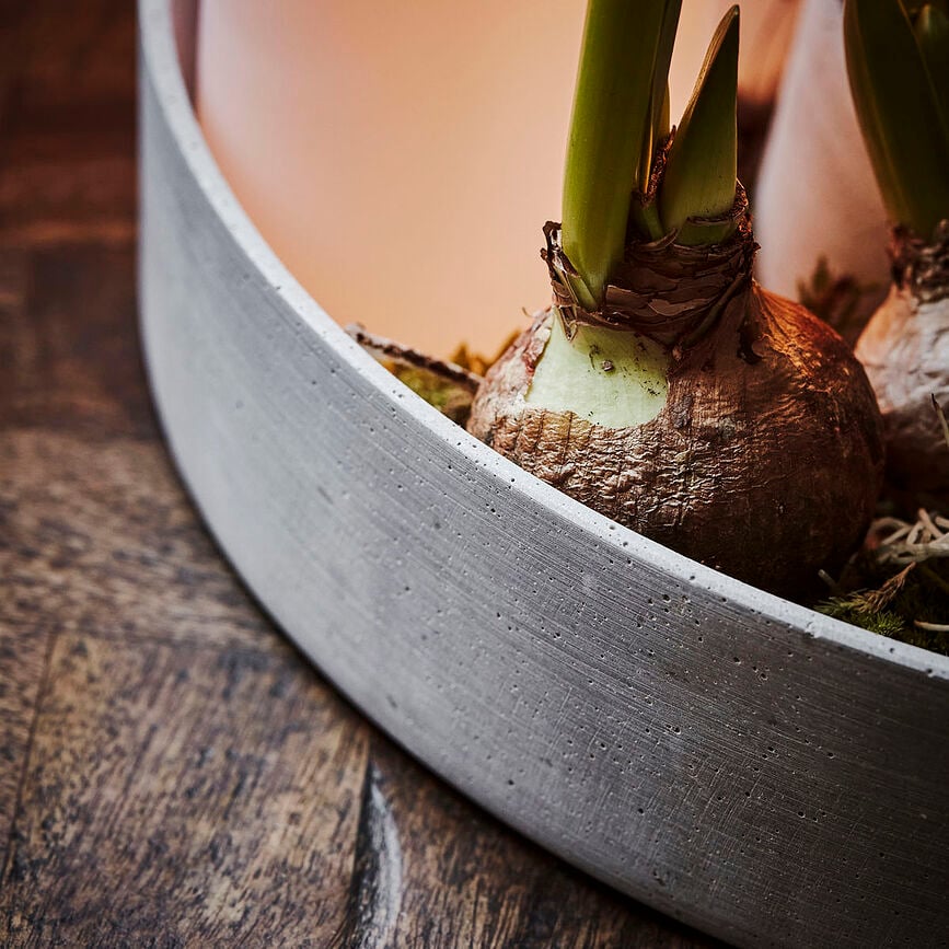 The Ring Porte-bougie 45 cm, gris