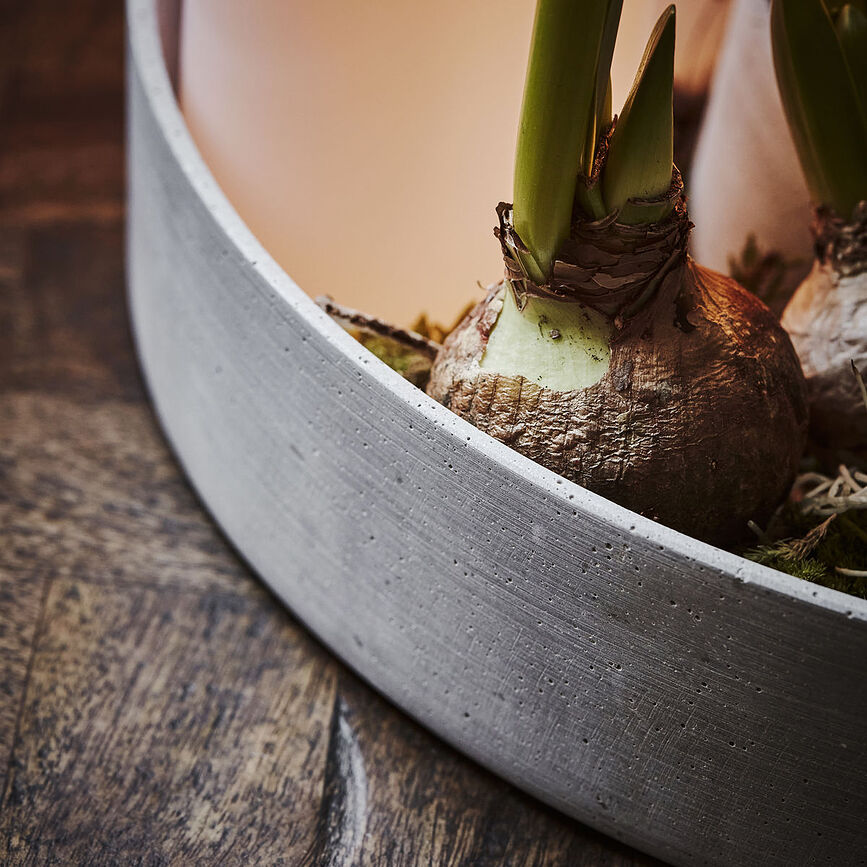 The Ring Svijećnjak 45 cm sivi