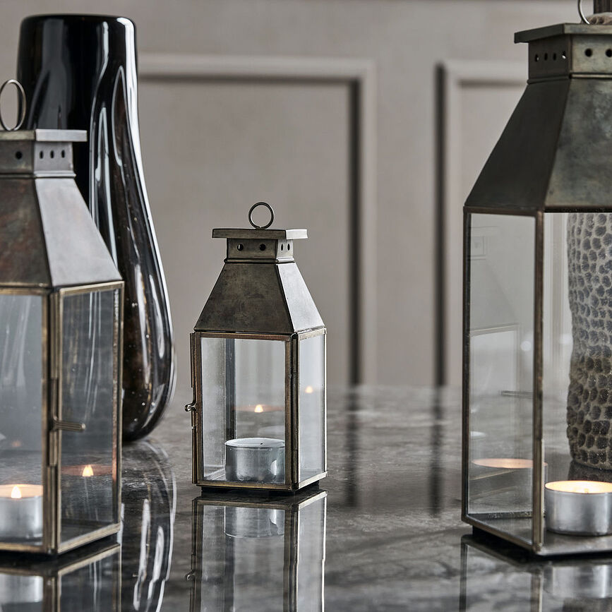 Tilka Lampion, 17,5 cm, starinska medenina, 3 kosi