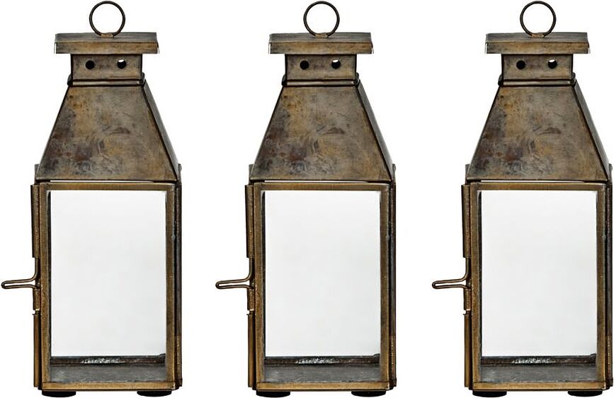 Tilka Lampion, 17,5 cm, starinska medenina, 3 kosi