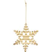 Tin Christmas tree decoration snowflake golden