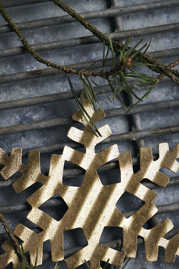 Tin Suspension de Noël Sapin, dorée