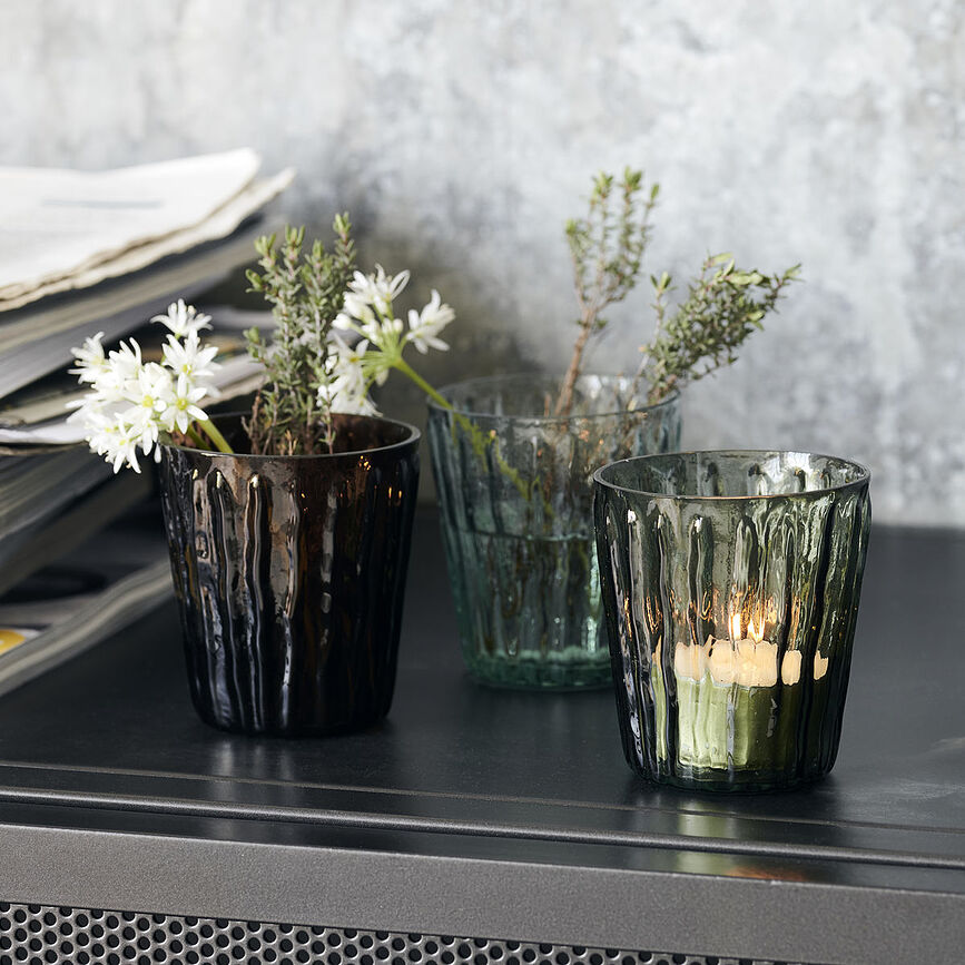 Tinka Svečnik za čajne svečke, svetlo moder