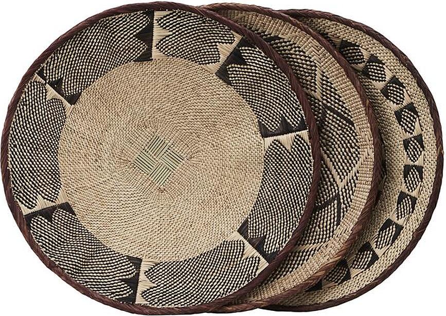 Tonga Décoration Murale, en feuille de palmier, Lot de 1