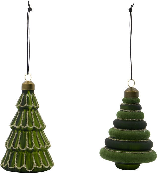 Tree Christbaumschmuck Tannenbaum 9,5 cm, grün, 2 St.