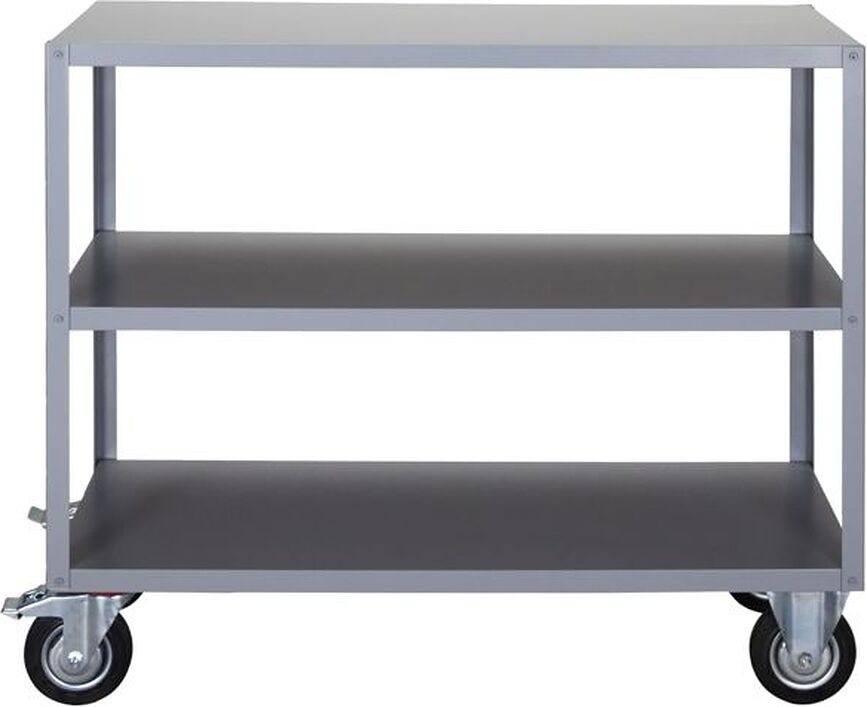 Trolley Regal 101 cm grau auf Rollen