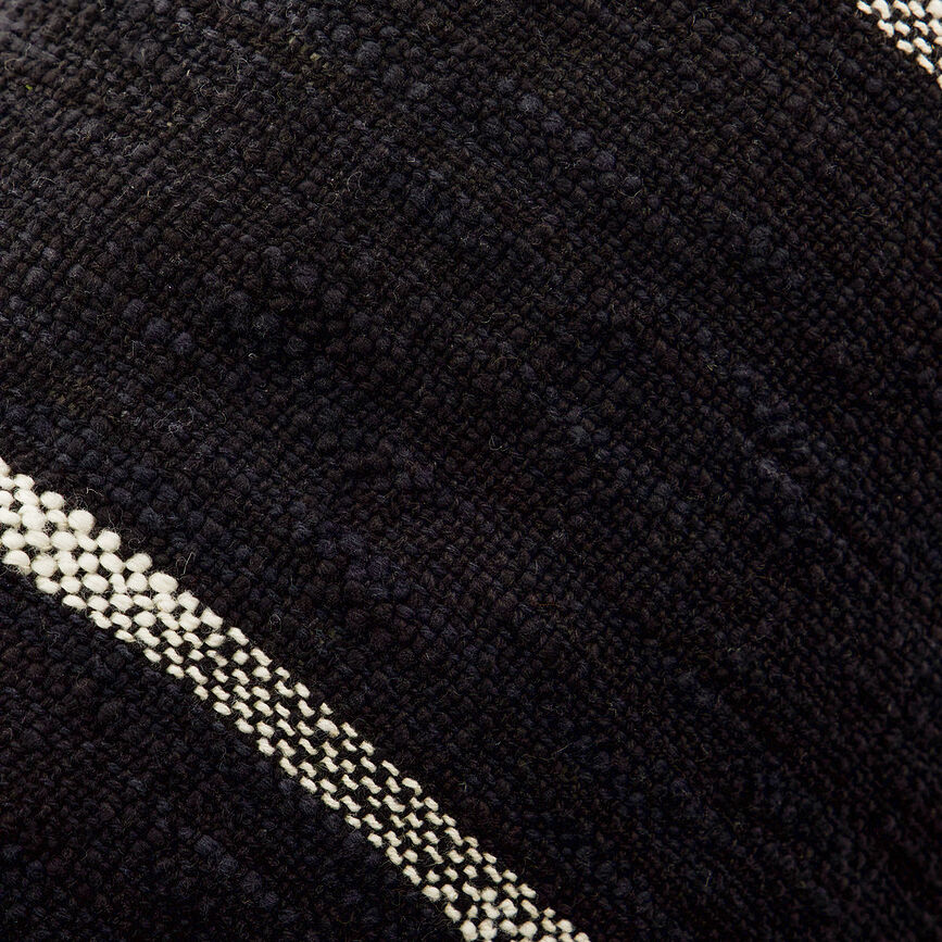 Tuur Housse de Coussin 40 x 60 cm, noire et blanche