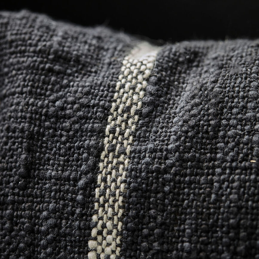 Tuur Housse de Coussin 40 x 60 cm, noire et blanche