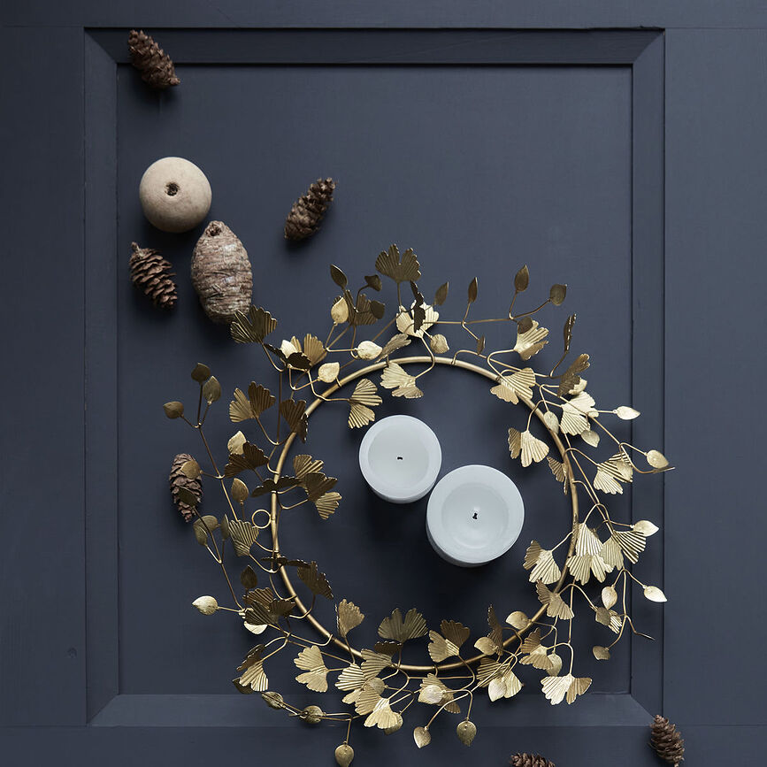 Twigs Couronne de Noël, 41 cm, en laiton