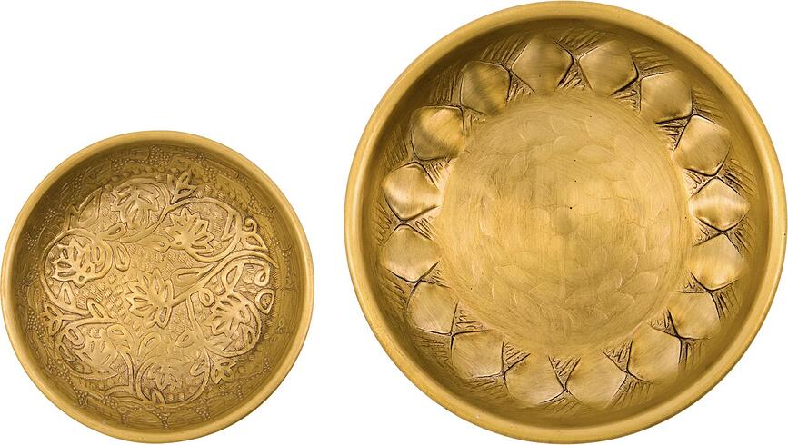 Una Bols, dorés, Lot de 2