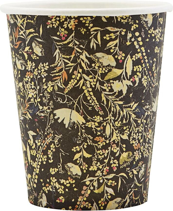 Vasos de papel Floral, 12 unidades