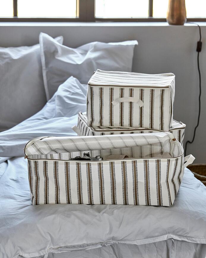 Vibes Paniers de Rangement, bruns clairs, Lot de 3