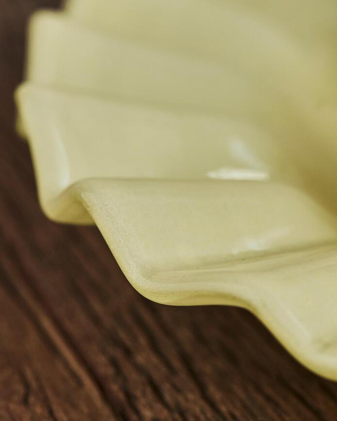 Wave Διακοσμητικός Δίσκος, 18,5 εκ., κίτρινος