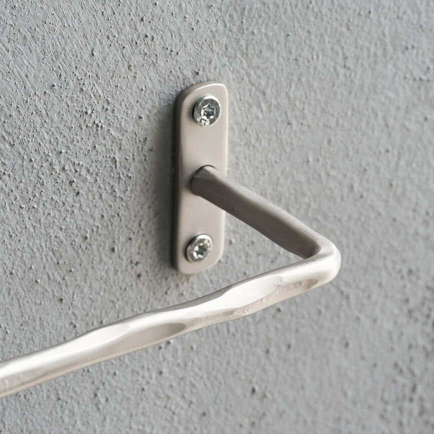 Welo Βάση για Χαρτί Τουαλέτας, 13 cm, ασημί βουρτσισμένο