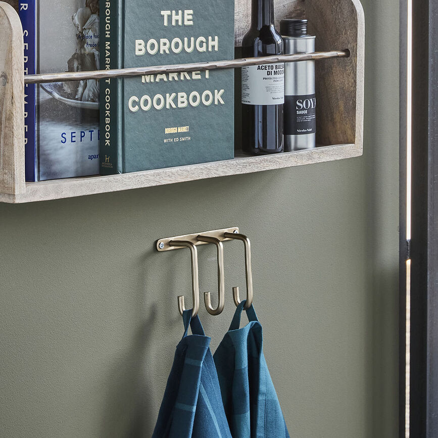 Welo Vješalica zidna brušeni mesing