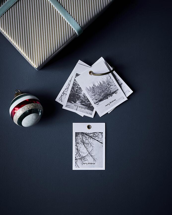 Winter Étiquettes Cadeaux, Lot de 12