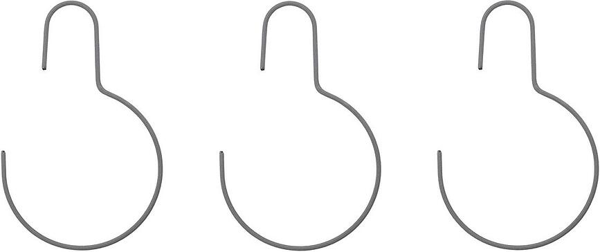 Wire Obešalniki okrogli, svetlo sivi, 3 kosi