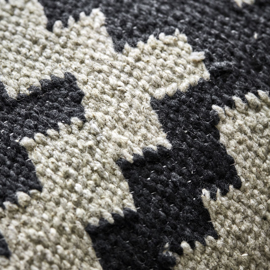 Wulo Housse de Coussin, 50 x 50 cm, noir et blanc